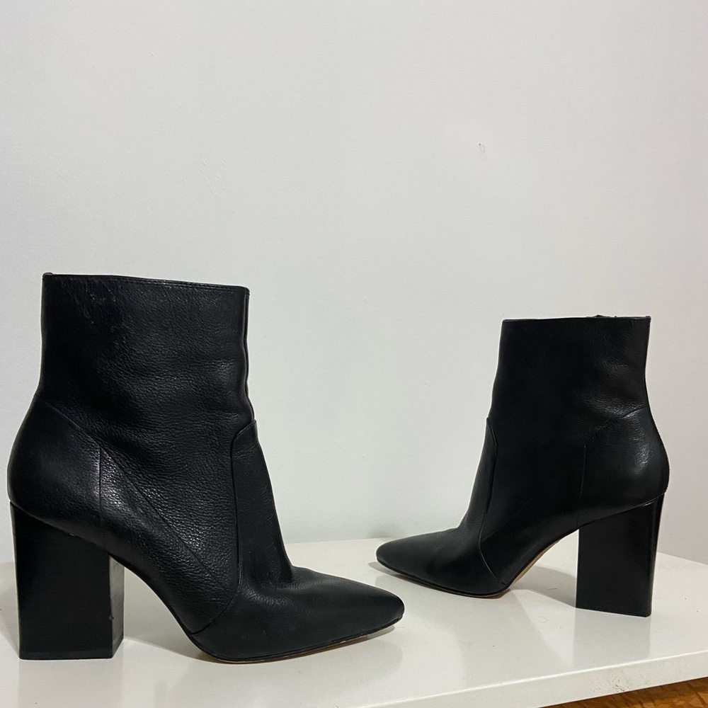 Vince Camuto black heeled boots. Real leather. Size 8. - Picture 5 of 14